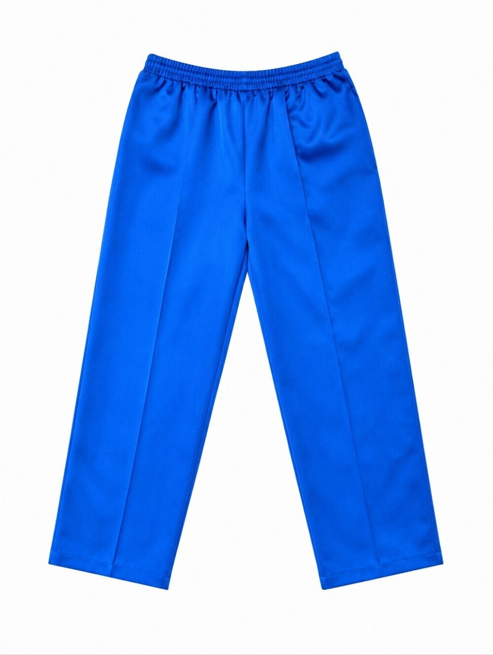 Cobalt blue creased capri trousers slacks